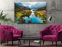 Obraz Pohľad z dronu na jazero 1959